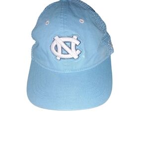 Vintage Embroidered UNC Tar Heels Logo mesh Snapback Carolina Blue Cap